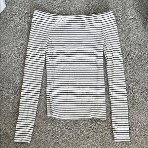 Lucky Brand Striped Off-Shoulder Blouse